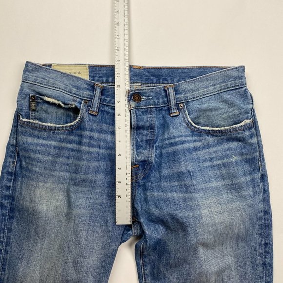 Abercrombie & Fitch The A&F Skinny Jeans Mens 32 x 34 Measures 33 x 35 Blue - Picture 11 of 14